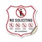 Signmission No Soliciting Shield Sign No Politics Ma, 18 Inch X 18 Inch, Vinyl Decal SHI-D-18-403 - alternate 1