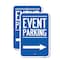 Signmission Thanks for Coming Turn Right for Exit Event Parking wit, 12'' X 18'', Heavy Gauge Aluminum, 2PK A-1218-2PACK-22823 - alternate 1