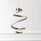 Jonathan Y Whirl 11" 1-Light Modern Minimalist Metal Helix Swirl Abstract Integrated LED Pendant, Gold Painting JYL1704C - alternate 9