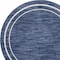 Homeroots 8' Navy Blue And Ivory Round Indoor Outdoor Area Rug 545541 - alternate 9