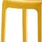 Homeroots Set of Four 26" Yellow Heavy Duty Plastic Low Back Outdoor Counter Height Bar Chairs 565358 - alternate 7