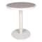 Newtechwood 23 5/8" PolyAluminum Round Table in Icelandic Smoke White OD-RPT-722-SW - alternate 1