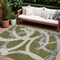 Homeroots 10' X 14' Olive Green Beige And Gray Abstract Washable Indoor Outdoor Area Rug 599147 - alternate 1