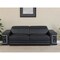 Homeroots 89" Black Italian Leather Sofa With Silver Legs 329597 - alternate 9