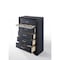 Homeroots 34" Black Solid Wood Six Drawer Chest 348187 - alternate 5