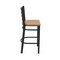 Holland Bar Stool Co 30" Stationary Bar Stool, Black Wrinkle, Med Oak Seat 40030BWMedOak - alternate 9
