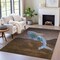 Homeroots 10' X 14' Brown And Denim Blue Animal Print Washable Indoor Outdoor Area Rug 630962 - alternate 6
