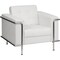 Flash Furniture Hercules Lesley Chair, White Back, 36-3/4 in W 33" L 32-1/2" H, Straight, Leather Seat ZB-LESLEY-8090-CHAIR-WH-GG - alternate 1