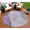 Homeroots 8' Purple Eggplant And Gray Round Abstract Washable Indoor Outdoor Area Rug 582028 - alternate 1