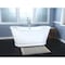 Kingston Brass 66" Cast Iron Oval Double Slipper Pedestal Tub, No Faucet Drillings, White VCTDS662829 - alternate 5
