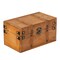 Vintiquewise Farmhouse Antique-Style Wood Treasure Chest with Leather Straps & Front Latch, Small QI004849.S - alternate 1