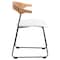 Leisuremod Lyra Collection Modern Chair in Natural Wood back and White Seat LCNW-41W - alternate 9