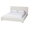 Baxton Studio Bardia Modern Cream Boucle Queen Platform Bed with Wide Railing 254-13934-ZORO - alternate 1
