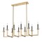 Z-Lite Gaultier  Modern Gold 10 Light Linear Chandelier 6100-10L-MGLD - alternate 7