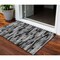 Homeroots 3' X 5' Gray And Black Striped Washable Indoor Outdoor Area Rug 603221 - alternate 1