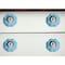 Homeroots Set of Twelve Blue And Silver Ceramic Drawer Pull Knobs, 12PK 321674 - alternate 7