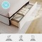 Martha Stewart Nyla King Upholstered Platform Bed with Curved Nailhead Headboard and Footboard Storage Drawer XH-8529-K-WH-MS - alternate 7