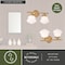 Vaxcel Huntley 2 Light LED Gold Brass Farmhouse Bathroom Vanity Wall Fixture White Schoolhouse Glass W0452 - alternate 10