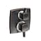 Hansgrohe Ecostat Classic Thermostatic Trim with Volume Control and Diverter, Square in Rubbed Bronze 15728921 - alternate 1