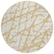 Homeroots 8' Gold And Ivory Round Abstract Washable Indoor Outdoor Area Rug 614349 - alternate 8