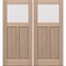 Doornmore CRF-P2G1, 74.5" x 82" ( 2x36" Door) Left Hand, Mahogany Top View Exterior Door CRF-P2G1-SW-3680_2_LI - alternate 1