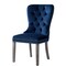 Homeroots Set of Two Tufted Navy Blue and Light Gray Upholstered Velvet Dining Side Chairs 543532 - alternate 9