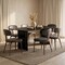 Leisuremod Dilenny Faux Leather Dining Chair - Modern Padded Side Chair with Steel Legs DC49BL - alternate 9
