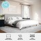 Martha Stewart Britta King Upholstered Platform Bed w/Rounded Headboard, Piped Detailing/Cushioned Siderails, Gray TW-3WDB01-K-GY-MS - alternate 10