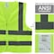 Neiko High-Visibility Safety Vest with Reflective Strips, Neon Yellow, XX-Large for Safety 53959A - alternate 4
