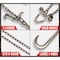 Mytee Products 5/16 inx3 ft Leg G70 V-Chain Bridle Tow w/ 15 in J Hook T-J Grab Hooks 4700 # WLL, 2PK CH5163V-J-TJ-GHx2 - alternate 7
