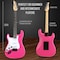 Lyxpro CS 39 in. Left Hand Electric Guitar Kit with Guitar, Amp Cable, 6 Picks and More LYXEGST39PNLH - alternate 4
