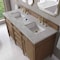 James Martin Vanities Brittany 60" Dbl Vanity, Pecan w/ 3 CM Victorian Silver Silestone Top w/FreePower Wireless Charger 655-V60D-PCN-FVSL - alternate 8