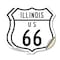 Signmission Illinois Route Marker Shield Sign Us 66, 4 inch X 4 inch, Vinyl Decal, 2PK SHI-D-2PACK-4-382 - alternate 1