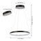 Jonathan Y Brice 15.75" Modern Contemporary Metal Round Integrated LED Pendant, Matte Black JYL7202A - alternate 17