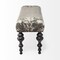 Homeroots 55in Gray and Black Upholstered Cotton Blend Floral Distressed Bench 376181 - alternate 6