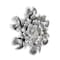Homeroots 27" X 27" Gray and Off White Galvanized Metal Flower Hanging Dimensional Sculpture 483329 - alternate 1