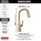 Delta Stryke Single Handle Pull-Down Kitchen Faucet 9176-CZ-PR-DST - alternate 6