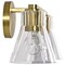 Nuvo Gianna, 2 Light Vanity, Vintage Brass Finish, Clear Glass 60/8342 - alternate 7