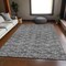 Homeroots 10' X 14' Gray Charcoal And Silver Geometric Washable Indoor Outdoor Area Rug 583359 - alternate 8