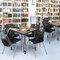 Regency Square Kee Adjustable Classroom Table W/ 4 Andy Stack Chairs, 36 in W, 30 in L, Noble Oak TB3636NOAPGY40BK - alternate 7