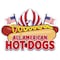 Signmission All American Hot Dogs Concession Stand Food Truck Sticker, 8" x 4.5", D-DC-8 All American Hot Dogs19 D-DC-8 All American Hot Dogs19 - alternate 1