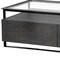 Homeroots 30" Clear And Black Glass Rectangular Coffee Table With Four Drawers And Shelf 376270 - alternate 8