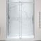 Anzzi 76'' x 57-60'' Sliding Frameless Shower Door in Brushed Nickel with Alcove Center Drain Shower Base SD-5902201C-BN - alternate 1