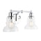 Jonathan Y Manhattan Vintage 18.5 in. 2-Light Metal/Glass Industrial Rustic LED Vanity, Chrome JYL3545B - alternate 8