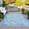 Homeroots 5' X 8' Blue And Silver Patchwork Washable Indoor Outdoor Area Rug 631420 - alternate 9