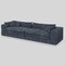 Homeroots 162" Gray Corduroy Compression Foam Sofa 719546 - alternate 7