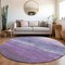 Homeroots 8' Purple And Lavender Round Abstract Washable Indoor Outdoor Area Rug 618150 - alternate 8