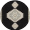 Homeroots 8' Black Gold And Gray Round Oriental Washable Indoor Outdoor Area Rug 598384 - alternate 9