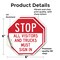 Signmission Stop All Visitors and Trucks Must S, 6 inch X 6 inch, Vinyl Decal, 2PK OC-D-2PACK-6-245 - alternate 4