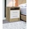 Homeroots 20" White Wood Two Drawer Nightstand 543669 - alternate 12